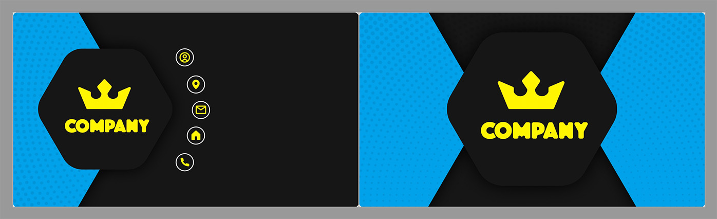 Business card template in PDF format