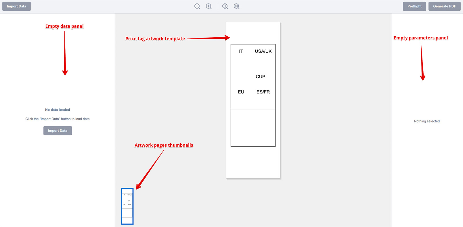 Price tag artwork loaded to Ticket Wizard